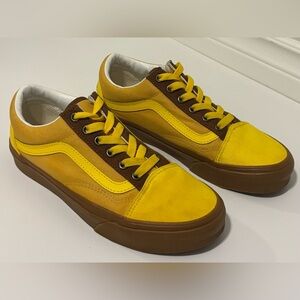 Vans Off The Wall The Office Custom Shoes | Yellow | Size 6 M / 7.5 W